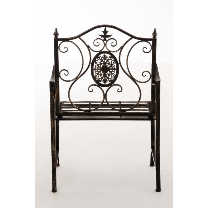 Chaise de jardin avec accoudoirs en métal Bronze-PUNJAB cropped-4