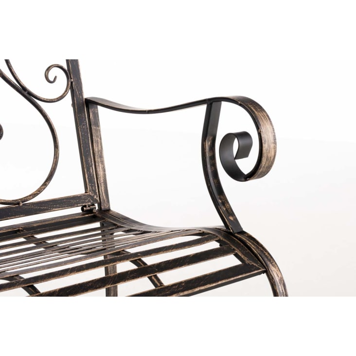Chaise de jardin avec accoudoirs en métal Bronze-PUNJAB cropped-9