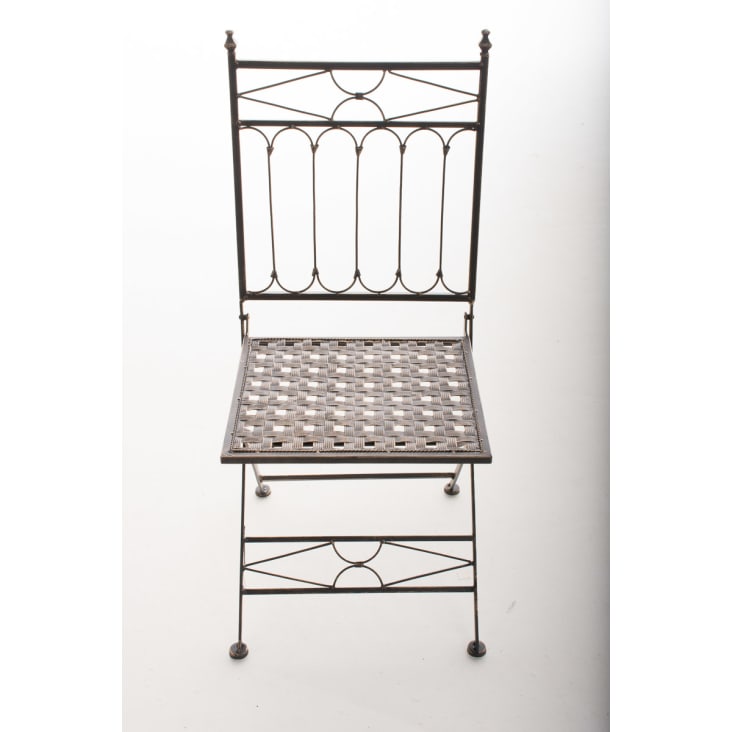 Chaise de jardin pliable en métal Bronze-ASINA cropped-2