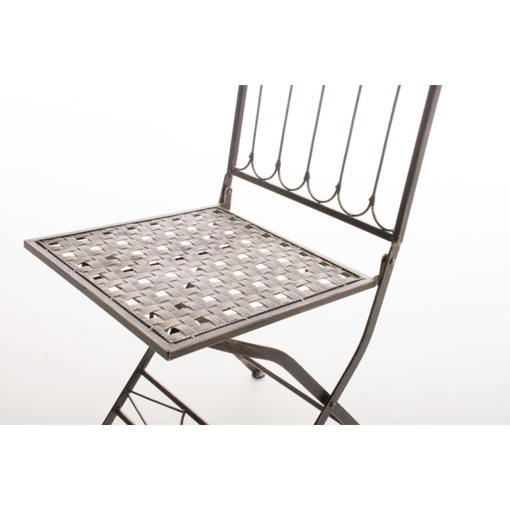 Chaise de jardin pliable en métal Bronze-ASINA cropped-5