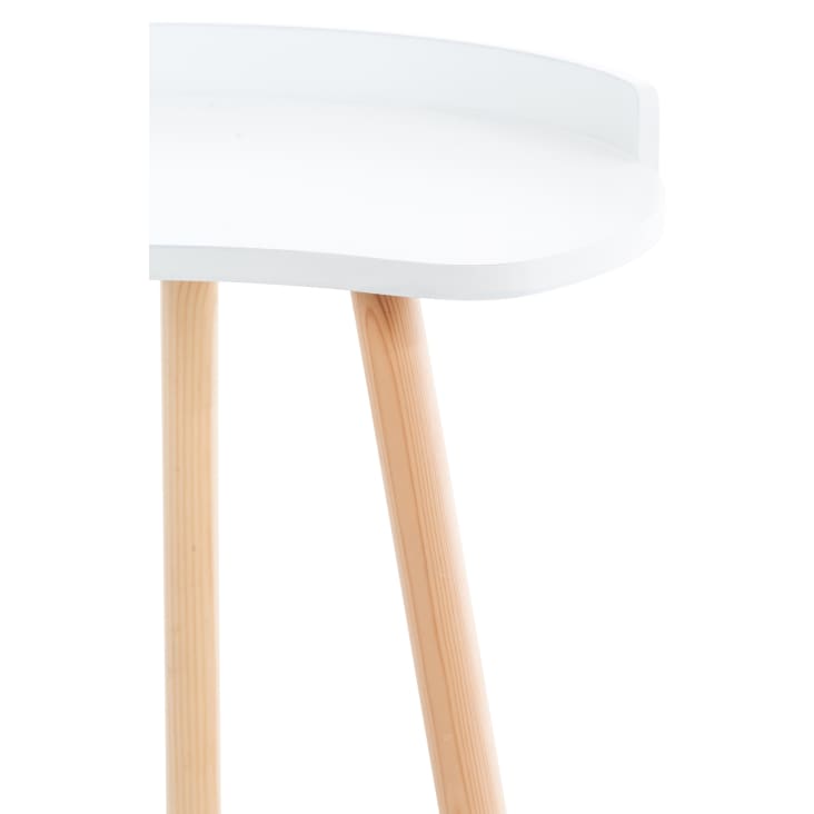 Table De Cuisine Retro Abenra I Table DAppoint Triangulaire Avec 3 Pieds En Bois Diamtre 80 Cm Hauteur De La Table 75 Cm Couleur Blanc Taille 60 Cm  44e98d93 Cbaa 5eed 8f5f 43a7bd5ac2bc