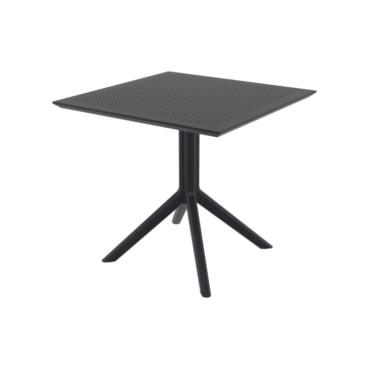 Tavolo quadrato in resina 80x80 marrone da esterno con 4 sedie - Fiore