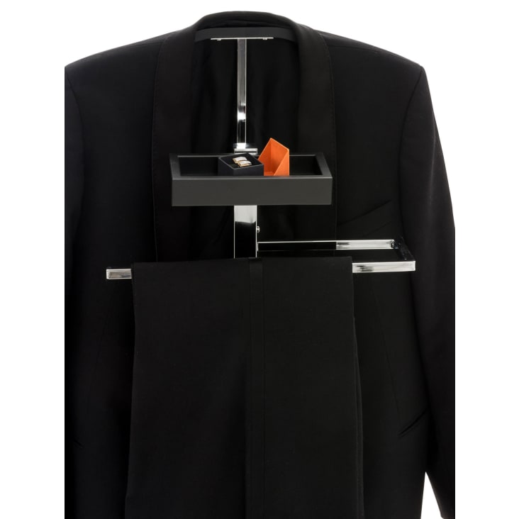 6 cintres en frêne pour veste et costume - coloris noir, bois