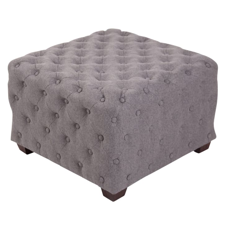 Rivestimento Elasticizzato Per Sgabello/pouf – Colore Grigio – Jacquard Lavorato A Maglia – Lavabile In Lavatrice