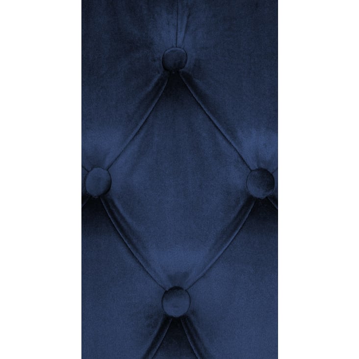 Silla de comedor con pies de bois y asiento de terciopelo azul-Lisburn cropped-5
