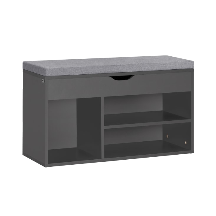 Schuhbank mit Sitzkissen MDF Grau Maisons du Monde