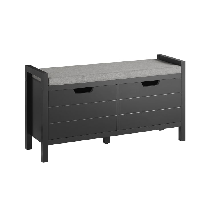 Sitzkommode mit Sitzfläche und Stauraum MDF Schwarz Maisons du Monde