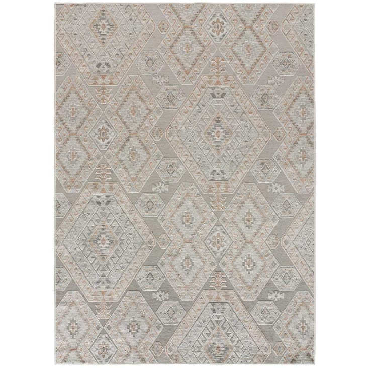 Tapis en viscose de style vintage, moutarde, 95x140 cm Arlette