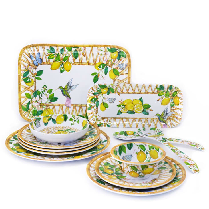 Couverts à Salade Guzzini En Mélamine - Série Josephine - Vert Poudre - Résistants Aux Chocs Et Rayures - Sans BPA, Lave-vaisselle - 2