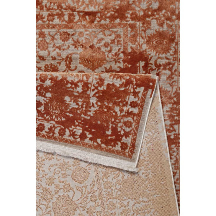 Klassischer Teppich Mit Vintage Touch Und Relief Terrakotta 160x230 klassischer-teppich-mit-vintage-touch-und-relief-terrakotta-160x230
