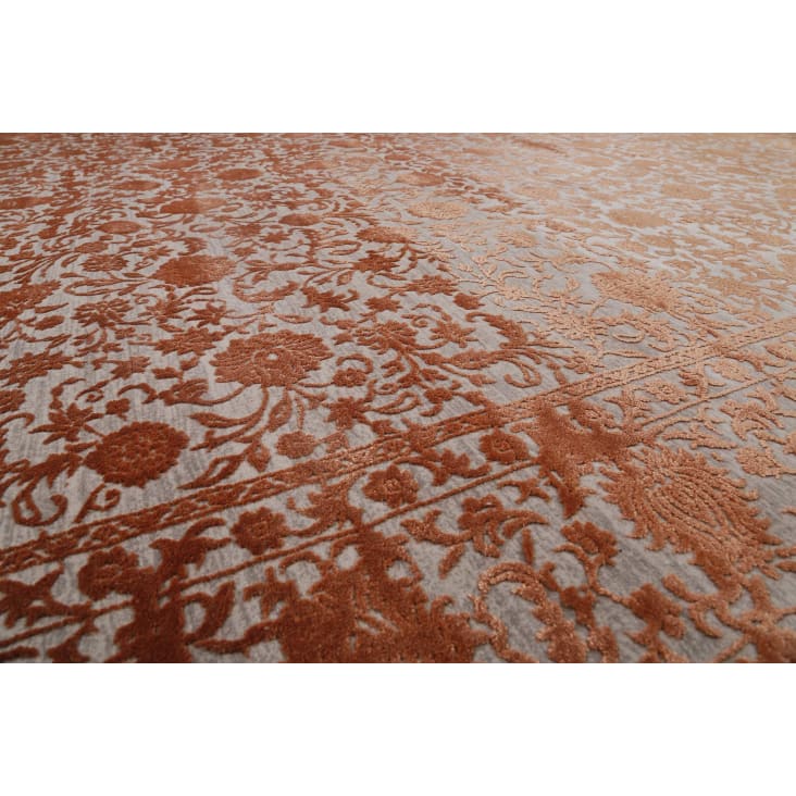 Klassischer Teppich Mit Vintage Touch Und Relief Terrakotta 160x230 klassischer-teppich-mit-vintage-touch-und-relief-terrakotta-160x230
