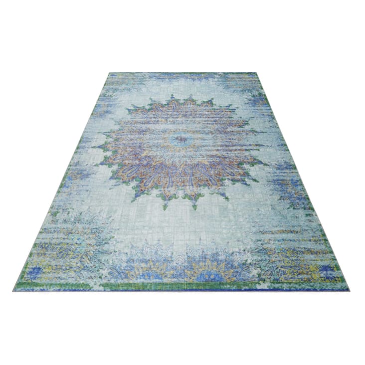 Teppich, du ROOFTOP Flacher blau orientalisches Maisons Vintage, Muster, 200x300 Monde |