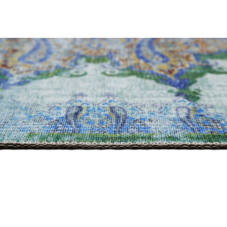 Flacher Teppich, Vintage, orientalisches Muster, | blau Maisons ROOFTOP du Monde 200x300