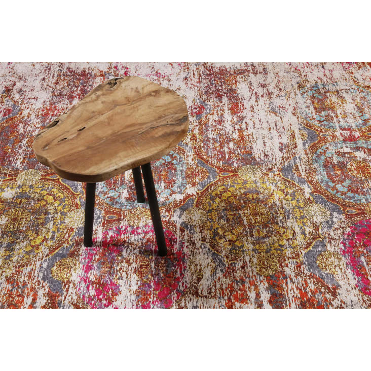 Flacher Teppich, Vintage, abgenutzter Effekt, FOCUS mehrfarbig, 160x230 | Monde Maisons du rosa