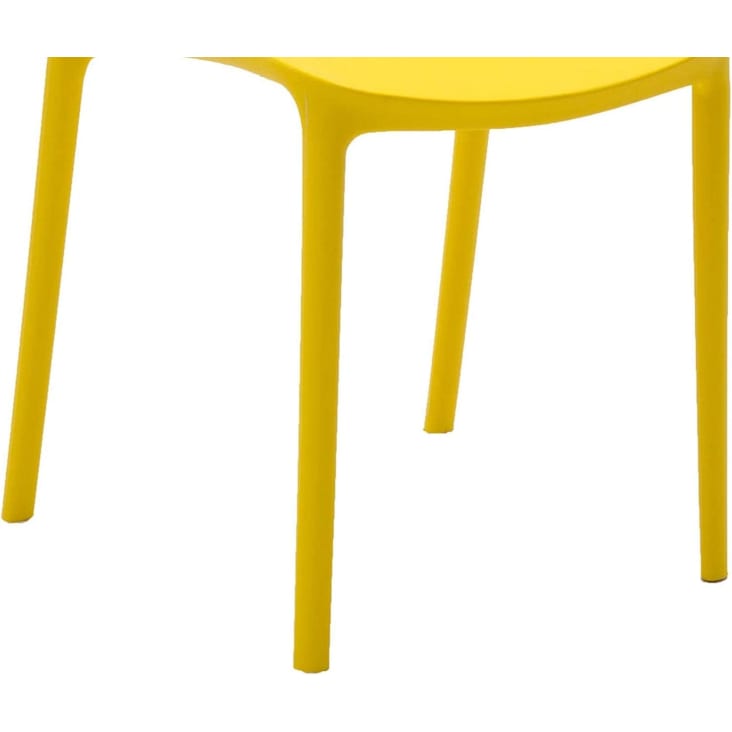 Set da 4 sedie in polipropilene gialle SOUTH BEACH