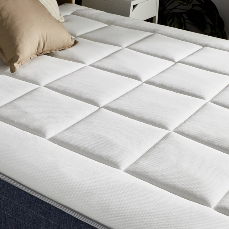 Ensemble Matelas Latex 3 Zones Sommier Blanc 140x190 à Prix Carrefour