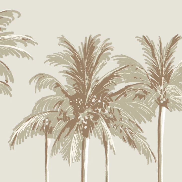 Papier peint panoramique palmiers brun clair 450x250cm cropped-3