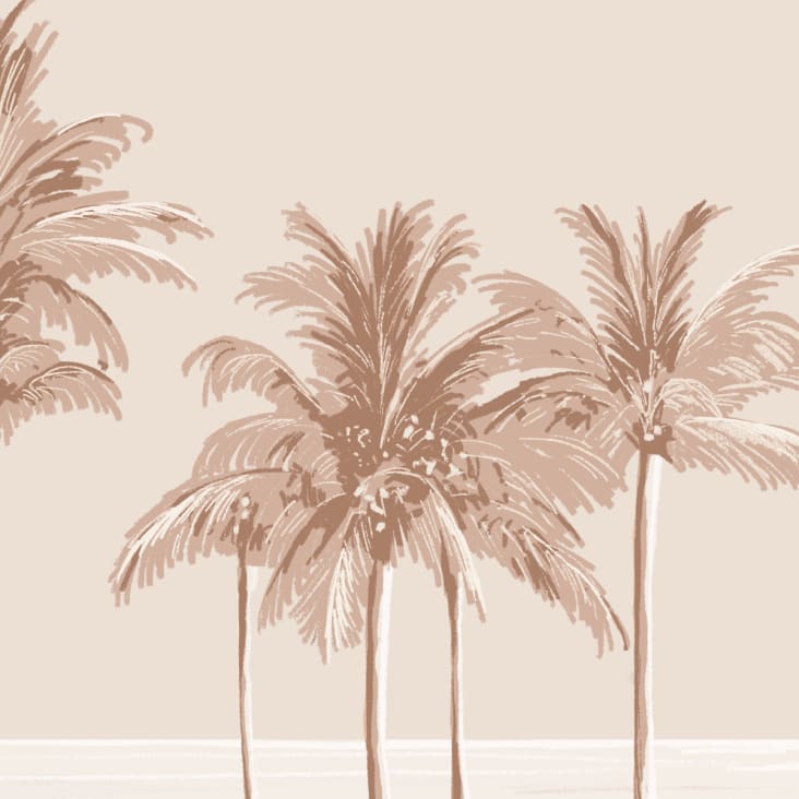Papier peint panoramique palmiers brun 300x250cm cropped-3