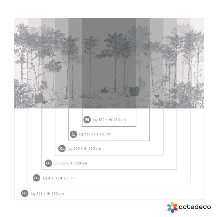 Papier peint panoramique balade dans les bois gris 300x250cm cropped-4
