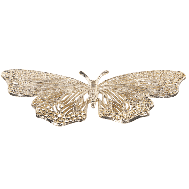 Dekofigur Aluminium gold Schmetterling 40 x 24 cm Madiun