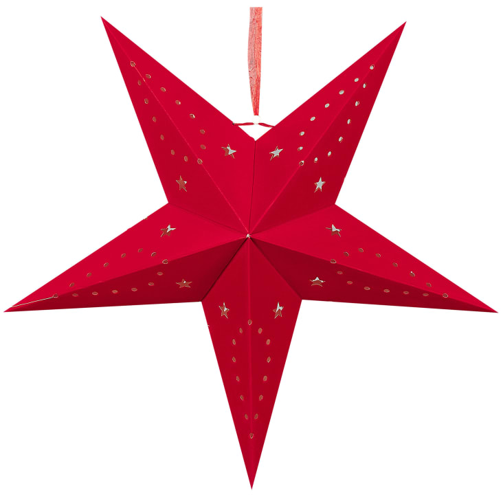 Weihnachtsdeko LED Samtstoff rot Sternform Maisons Motti du cm Set 45 Monde | 2er