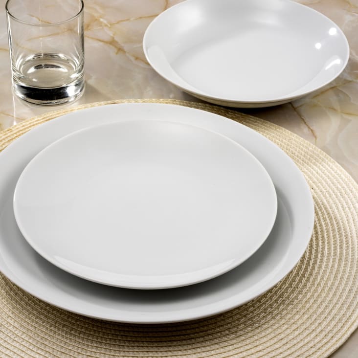 Brandani 55961 Assiette Creuse Blanche Serendipity Stoneware Diamètre 20 Cm