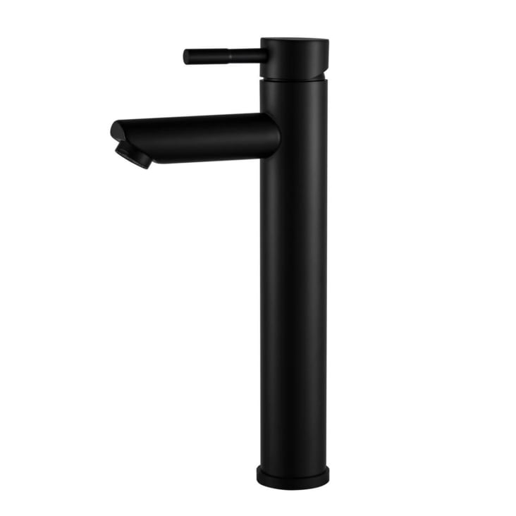 Meuble lave-mains  plan fin p-serviette face vasque noire + robinet-Soho cropped-6