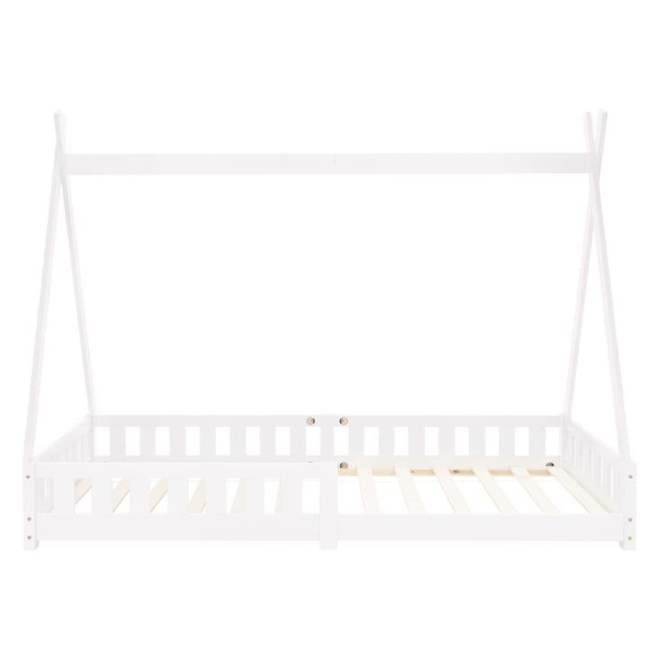 Letto a Castello per Bambini con Protezioni Sicure 90x200cm,Design Unico del Tettuccio,Scala