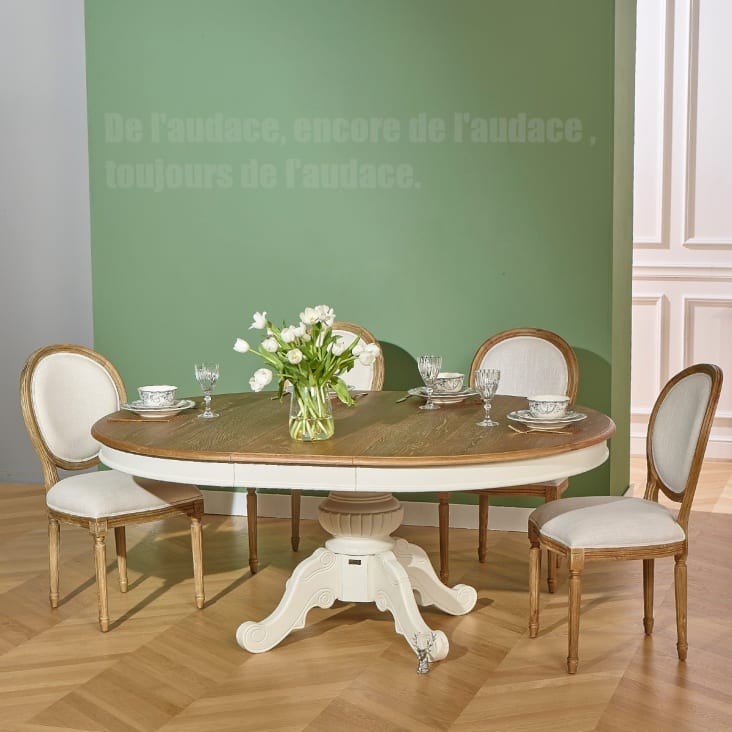 Table Eddy ovale 6/8 personnes en bois clair 170/200 cm – Rendez-Vous Déco