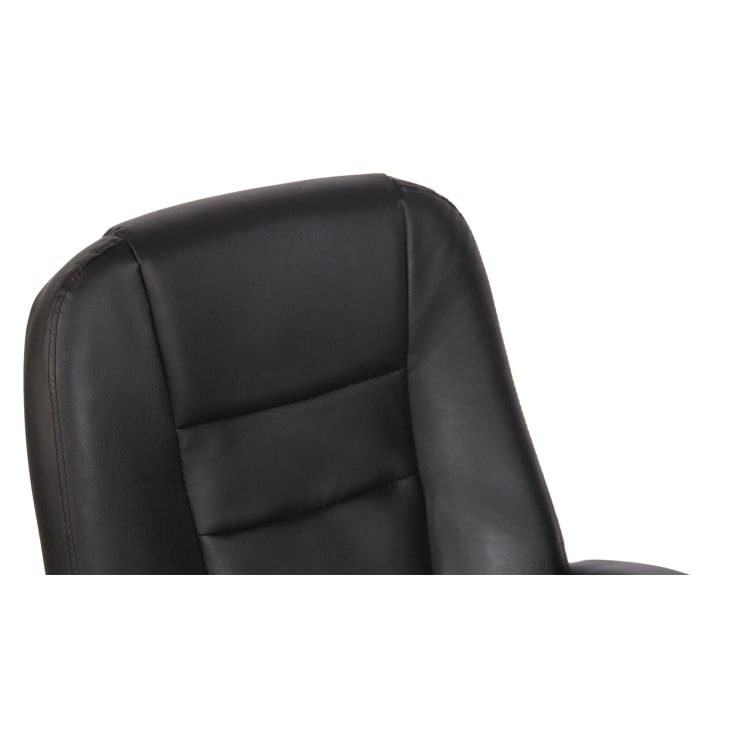 Chaise de bureau réglable pivotant en similicuir Noir-REEDVILLE cropped-6