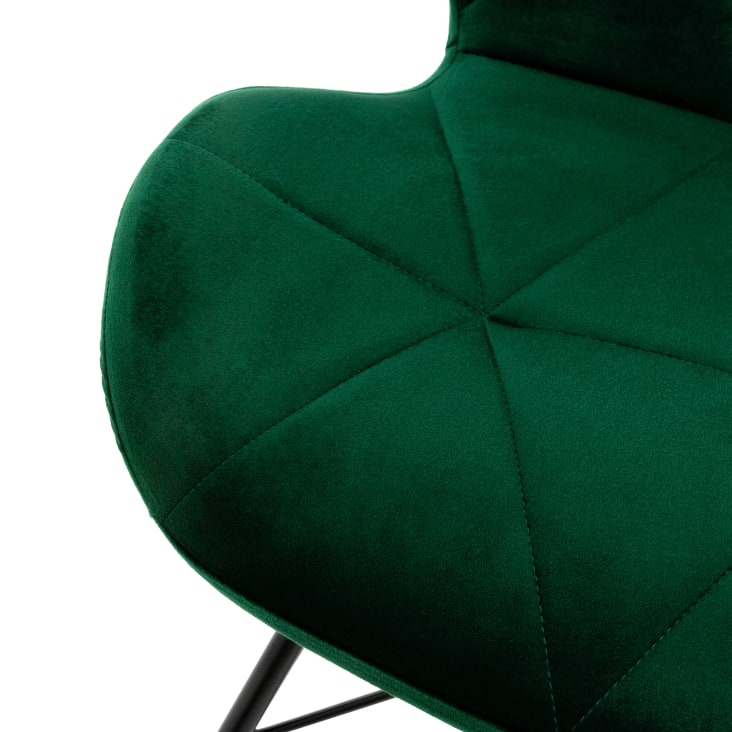 ML-Design Set 2x Sillas de Comedor Verde Oscuro Moderno Asiento