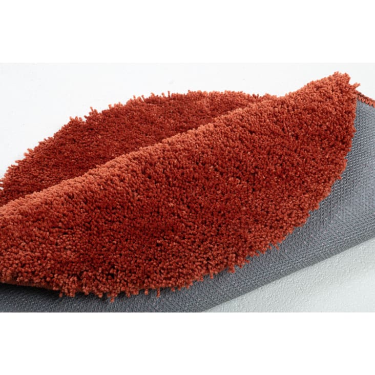 Handgetufteter Badteppich aus Polyester - rostbraun 70x120 cm COZY BATH