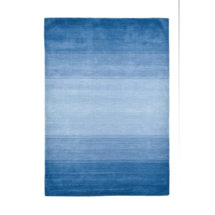 Tappeto degradato di colore in lana blu - 90x160 cm WOOL COMFORT