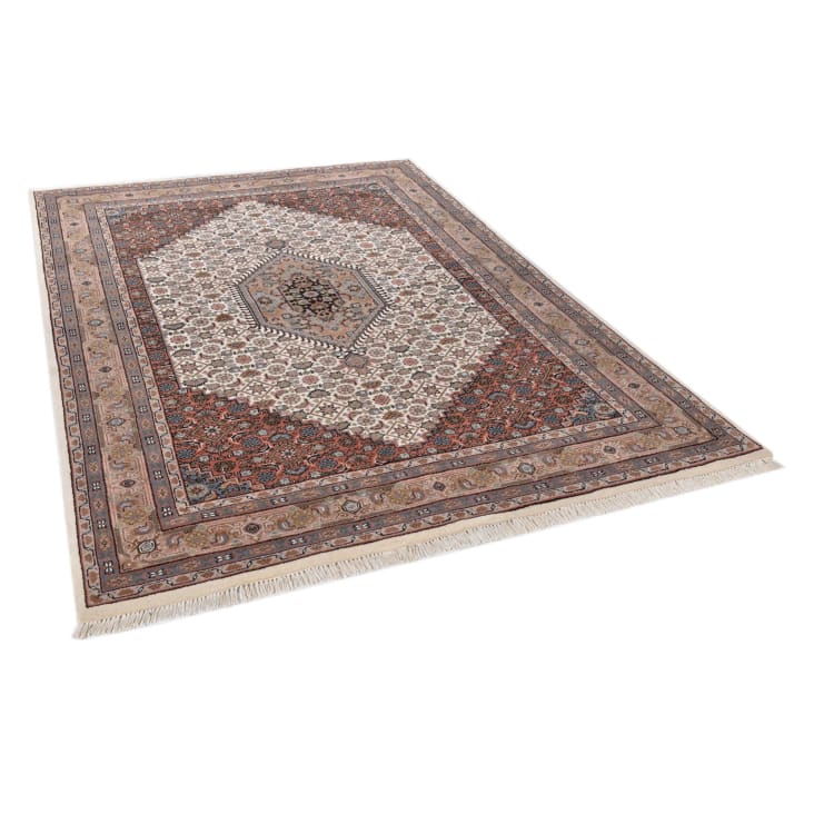 Tappeto Annodato a Mano Antico Indiano Agra (203x121 cm