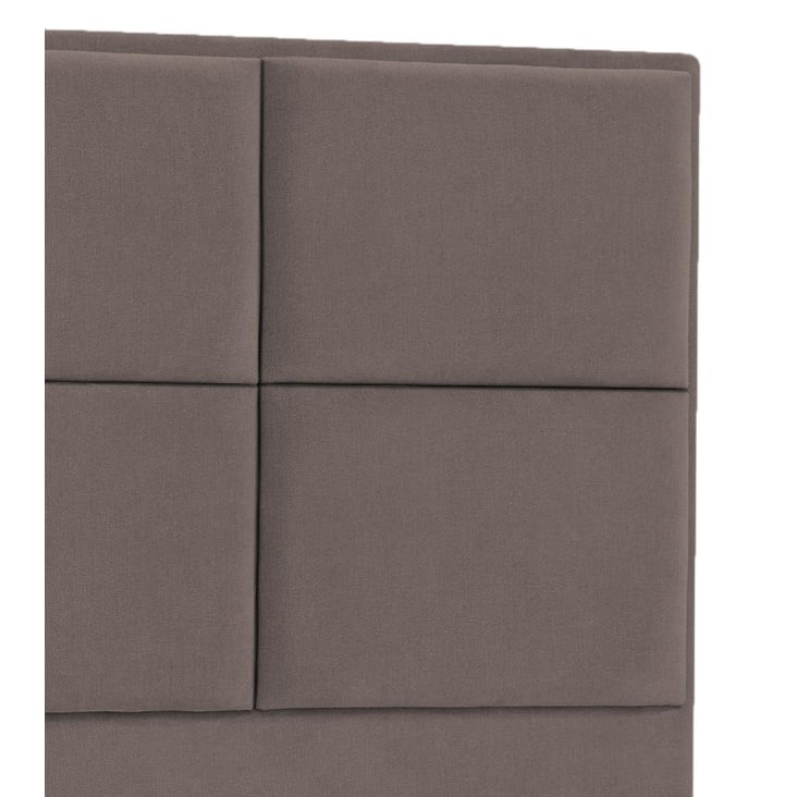 Cabecero tapizado de tela 100% lino marrón 160x100cm EDMOND