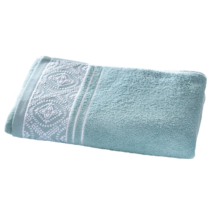 Drap de bain 70x140 vert en coton 450 g/m²-Bysantine cropped-4