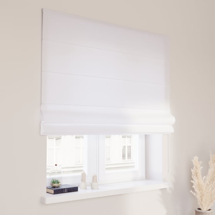 Raffrollo mit Klettschiene, aus Polyester, weiß, 50x60 cm CREMA | Maisons  du Monde