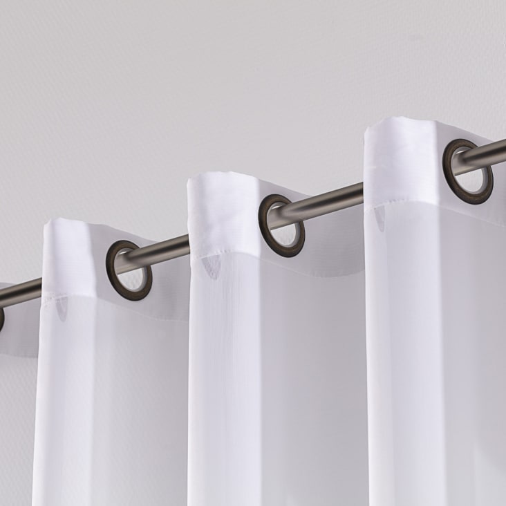 Gardine mit Ösen und Bleiband, weiß, 300x245 cm Voile Maisons du Monde