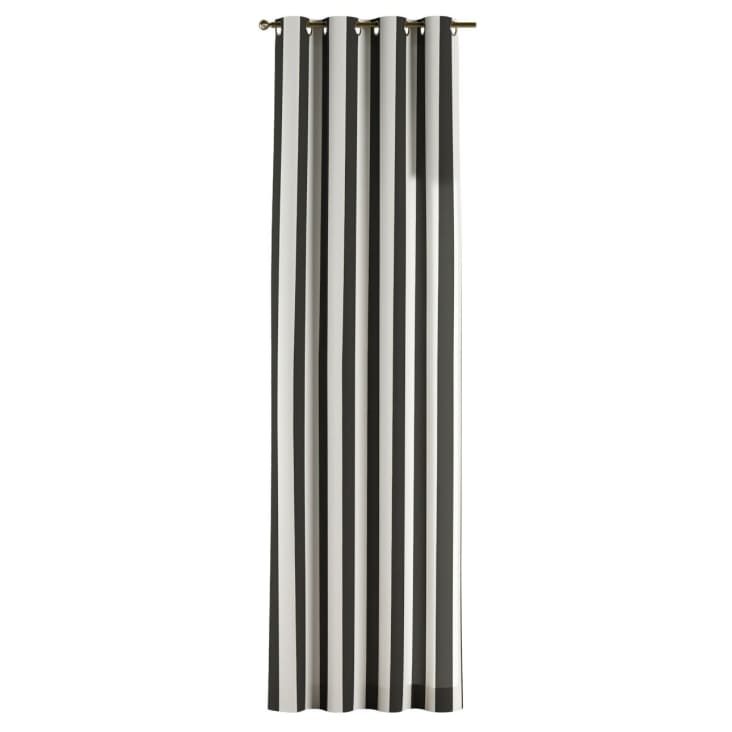 Gestreifter Vorhang mit Ösen, Monde 130x245 du und schwarz cm weiß, | Maisons COMICS
