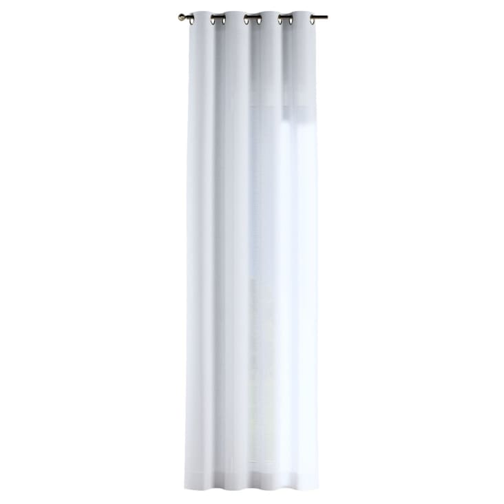 Halbtransparenter Vorhang mit Ösen, weiß, ROMANTICA 130x245 | Maisons du cm Monde