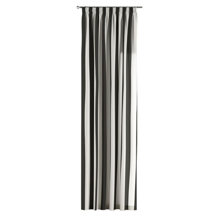 Gestreifter Vorhang mit Kräuselband, schwarz weiß, | du Monde cm 130x100 Maisons und COMICS