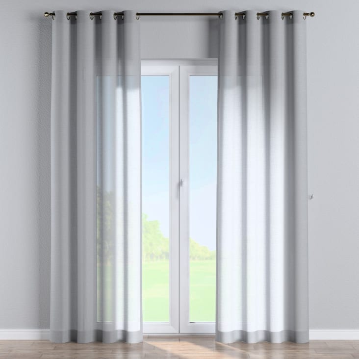 Halbtransparenter Vorhang mit Ösen, du Maisons Monde 60x100 cm | grau, ROMANTICA