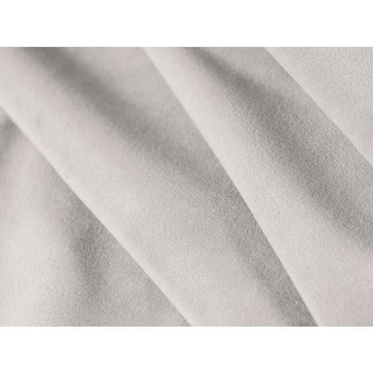 Canapé d'angle droit 6 places en tissu velours gris clair-Kendal cropped-3