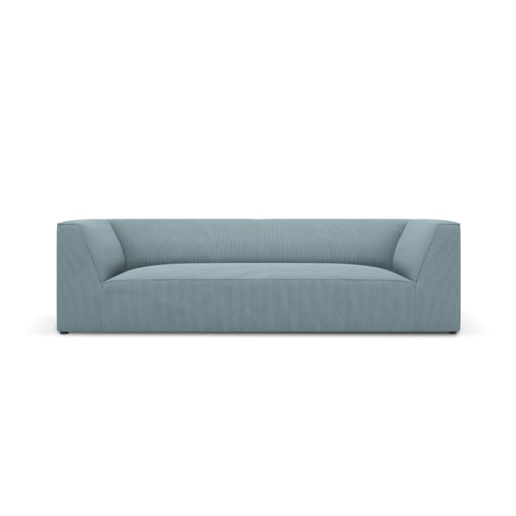 3Sitzer Sofa aus Cord, hellblau Ruby Maisons du Monde