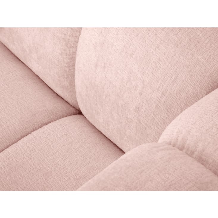 Canapé gauche 5 places en tissu chenille rose-Lupine cropped-8