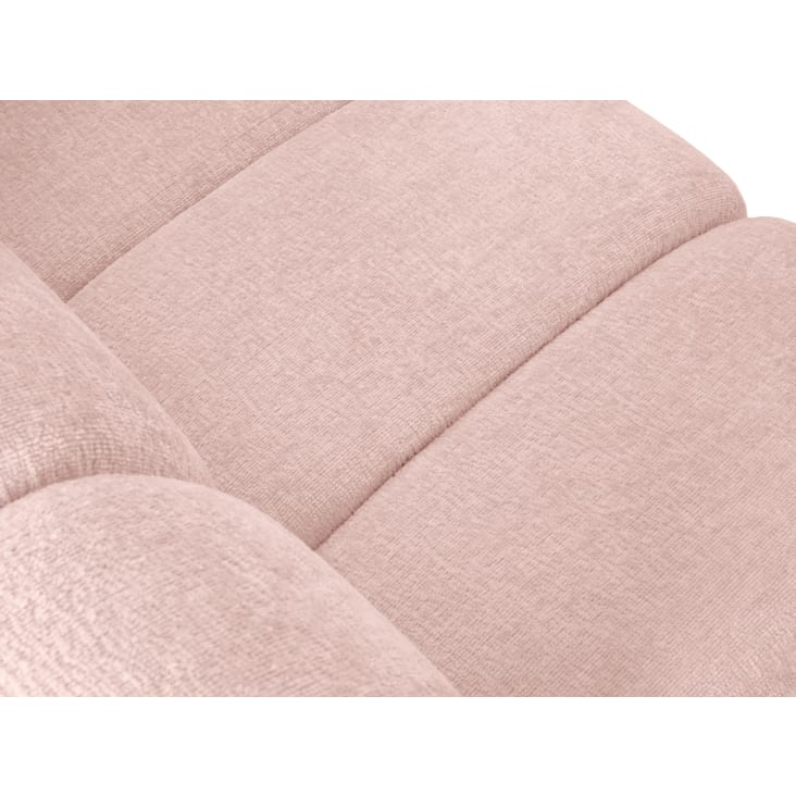 Canapé gauche 5 places en tissu chenille rose-Lupine cropped-9