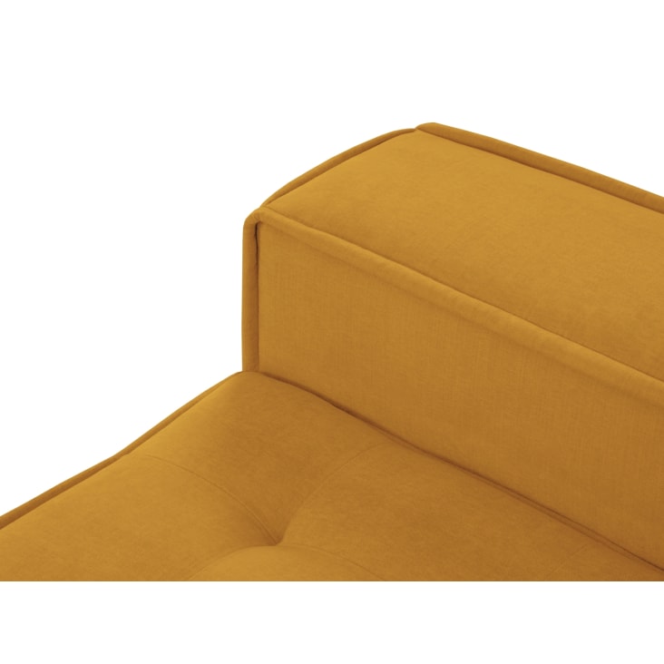 Canapé d'angle gauche panoramique 8 places tissu structurel moutarde-Mike cropped-5