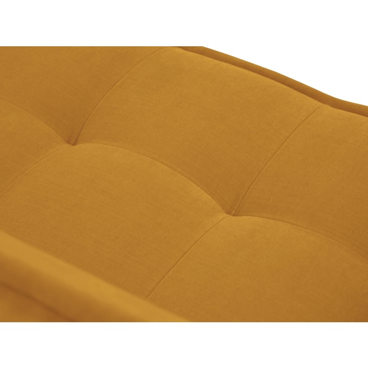 Canapé d'angle gauche panoramique 8 places tissu structurel moutarde-Mike cropped-6