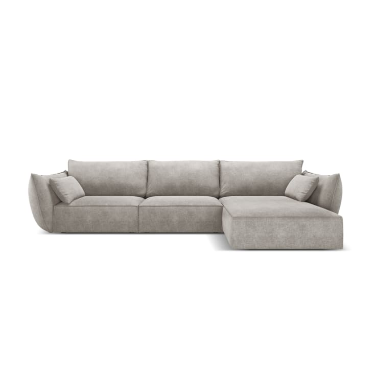Bracciolo destro per divano componibile grigio chiaro chiné Falkor