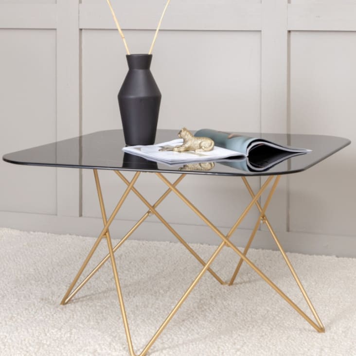 Table à manger pliable Papillon 103 cm - chêne/marbre Moderne